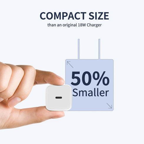 iWALK Leopard 20W USB C Charging Block, Fast Charging Wall Charger Adapter Compact Compatible with iPhone 14/13/12/12 Pro Max/12 Pro/12mini/, iPad...