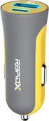 RapidX X2PD 30W USB-C PD Compact & Fast Dual Car Charger iPhone 14/13 / 12/11 / X / 8, Samsung Galaxy S22 S21 S20 S10 Note - Yellow...
