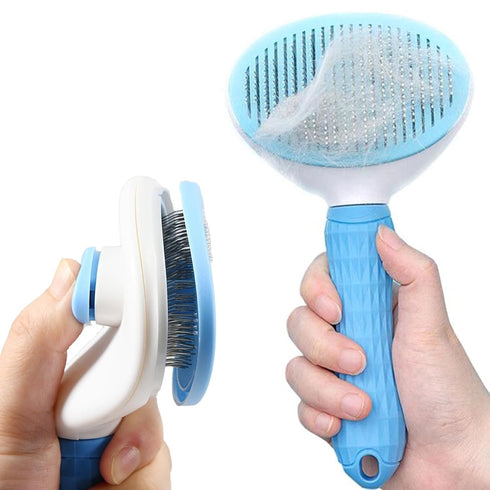 Dog brush, cat brush, Dog Brush for Shedding, self-cleaning pet brush, removes loose hair and tangles, promotes blood circulation, pet accessory, ...