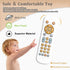 Baby TV Remote Control Toy with Light and Sound, Early Educational Music Toy with English/French/Spanish, Gift Toy for 6 Months+(White)...