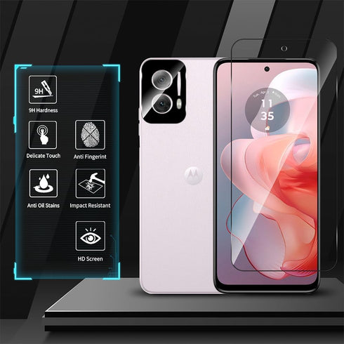 2+2 Pack Screen Protector for Motorola Moto G Power 5G (2024) Tempered Glass Screen Protector + Camera Lens Protector, Full Coverage 9H Tempered G...
