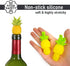 4Pcs Wine Stoppers for Wine Bottles - Pineapple Wine Stopper Wine Bottle Caps Reusable Wine Bottle Stopper Silicone Wine Stopper - Pineapple Bottl...