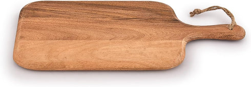 Samhita Acacia Wood Cutting Board, for Meat, Cheese, Bread, Vegetables & Fruits, with Grip Handle (15" x 7")...