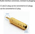 6PCS 3.5mm 1/8" Male Plug TRS to 6.35mm 1/4" Female Stereo Jack Adaptor-Gold Plated Converte,for Audio Earphone,Headphones ect...