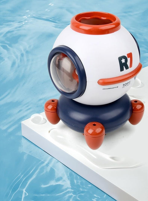 Bath Toys, Space Rocket Bath Toys for Toddlers 18, Baby Spray Water Bath Toys with Rotating Fountain and Light, Shower Bathtub Toys for Toddlers 1...