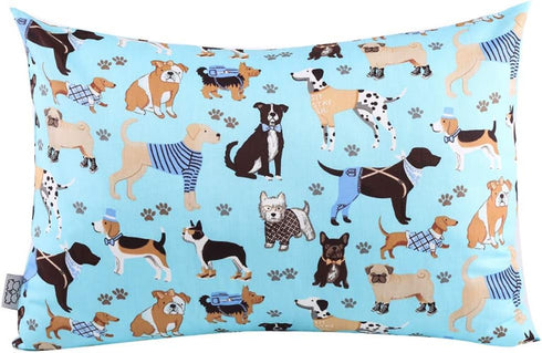 Toddler Pillowcases - 2 Pack Pillowslip Case Fits Pillows Sized 13 x 18 or 12x 16 Bedding Pillow Cover for Sleeping Kids Bedding Pillow Cover Dog ...