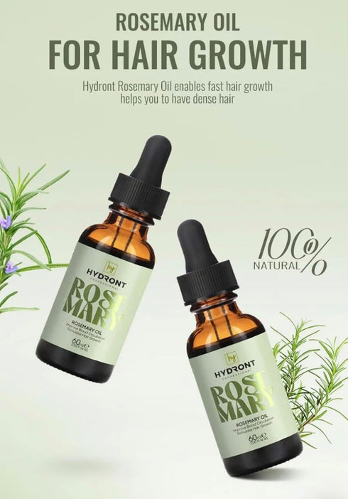 Hydront Rosemary Oil, 2 Fl Oz, Hair Growth Oil, Paraben-Free, Scalp and Hair Strengthening Oil for All Hair Types...