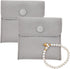 2 Pcs Velvet Jewelry Pouches, 3.9’’ x 3.9’’ Jewelry Storage Bags with Snap Button Gift Packaging Bags Purse Pouches for Rings, Bracelets, Necklace...