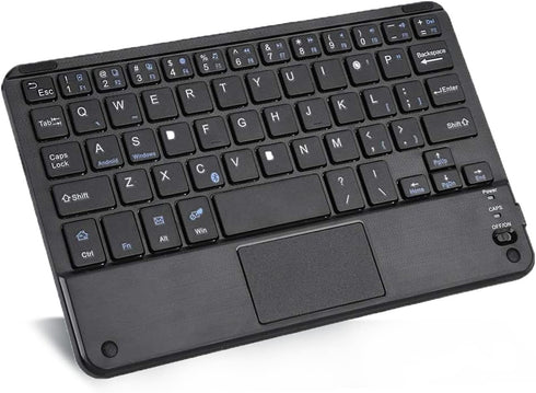Yoidesu 7 Inch Wireless Keyboard with Touchpad, Mini Bluetooth Touchpad Keyboard, Ultra-Slim Keypad for Tablets, Smartphones, Laptops, Desktop, Co...