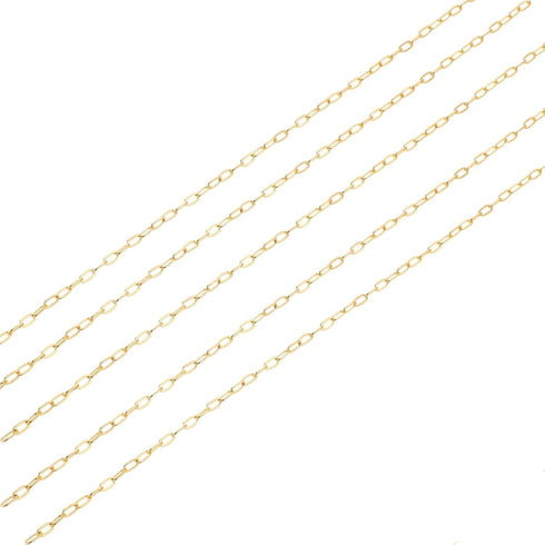 Chain for Permanent Jewelry, Necklace Chains for Jewelry Making 16.4 Feet Gold Stainless Steel Paperclip Chains Permanent Jewelry Starter Kit Jewe...
