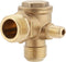 Air Compressor Check Valve, Male Thread 90 Degree Air Compressor Check Valve 3 Port Brass Spare Parts Tube Connector Pipe Joint Tool Replacement f...