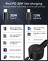 Retractable Car Charger, 3 in 1 Fast Car Phone Charger, 2 Retractable Cables and 1 USB Ports Small Car Charger Adapter, Car Charger Compatible wit...