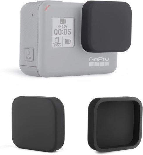 SOONSUN Silicone Lens Cap Cover Kit for GoPro Hero 5 6 7 Black Hero(2018) Camera and Housing Case (Included 2 x Lens Caps for Hero5 6 7 Black Came...