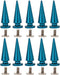 HEEPDD 10Pcs 10x26MM Large Size Cone Spikes Punk Rivets Stud Screw Tree Shape Back Spikes for DIY Leather Shoes Jacket Craft Garment Bag(Blue)...