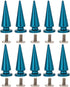 HEEPDD 10Pcs 10x26MM Large Size Cone Spikes Punk Rivets Stud Screw Tree Shape Back Spikes for DIY Leather Shoes Jacket Craft Garment Bag(Blue)...