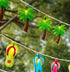 8.5Ft Palm Tree String Lights with 10 Palm Tree Light, Summer Beach Themed Decoration Light for Camp Tent Wedding Holiday Party Garden Bedroom(Whi...