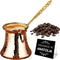 Hakan Turkish Coffee Pot | Stove Top Water Boiler, Coffee Maker, Butter, Chocolate & Milk Warmer | Even and Quick Heat with Handcrafted Copper Mat...