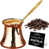 Hakan Turkish Coffee Pot | Stove Top Water Boiler, Coffee Maker, Butter, Chocolate & Milk Warmer | Even and Quick Heat with Handcrafted Copper Mat...
