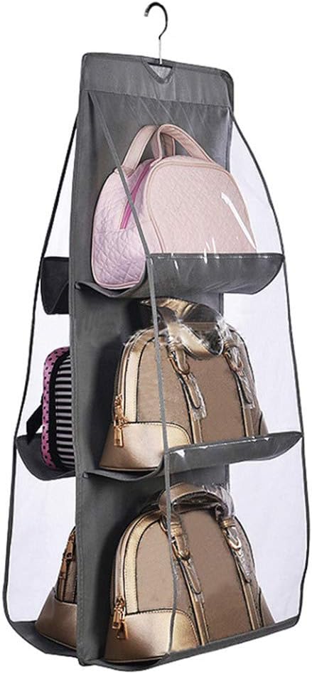 DIOMMELL Purses Hanger Hanging Handbag Organizer Bags Storage Holder for Closet with 6 Larger Pockets...