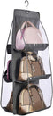 DIOMMELL Purses Hanger Hanging Handbag Organizer Bags Storage Holder for Closet with 6 Larger Pockets...