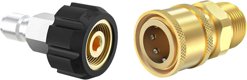 Twinkle Star Pressure Washer Adapter Set Quick Connect Kit, M22 14mm Swivel to 3/8'' Quick Connect...