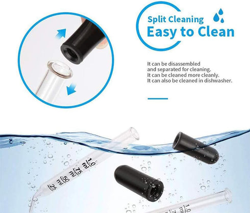 Eye Dropper Set for Essential Oils,8Pcs Pipettes Dropper with Black Rubber Head, Calibrated Thick Glass Medicine Dropping Pipettes, 1ml Dropper Me...