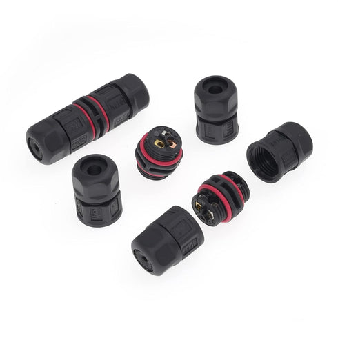 AOHUA M16 Waterproof Connector IP68 Outdoor Electrical Junction Box for 3-pin Cables Ø 5.0-9.5mm UL Certification...