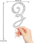 Letter Z Cake Topper Rhinestone Crystal Silver Letter for Wedding or Anniversary Birthday Party Decoration Supplies...