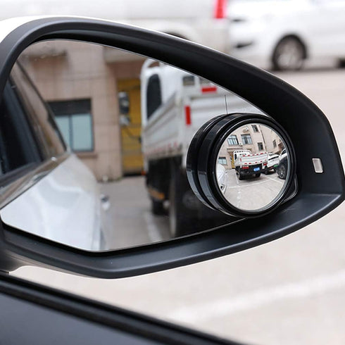 4pcs Blind Spot Mirror,2-inch Round Wide Angle HD Glass Convex Rear View Mirror?Angle Adjustable Blind Spot Mirror for Large Vehicles, Car Suv Tru...