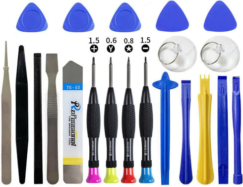 21-Piece Set Opening Pry Tool Screwdriver Set Multiple Functions Repair Tool Kit with Phillips Pentalobe Flat Triangle Head Suitable for Repairing...