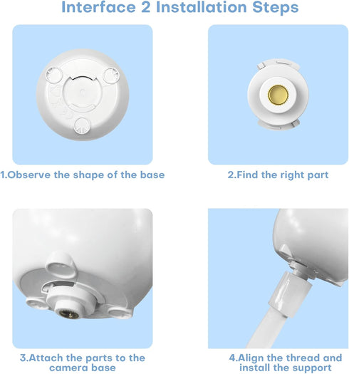 Baby Monitor Mount Fit for CF6850/HB6550/HB65/HB6339/HB6081/HB40, Flexible Camera Mount for Crib, Adjustable and Easy-to-Install?No Tools or Wall ...
