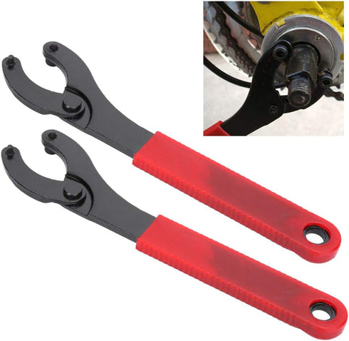 2Pcs Bicycle Center Shaft Removal Tool Eight Character Wrench Mountain Bike Fixed Gear Bottom Bracket Tool Flywheel Locking Ring Character Wrench ...