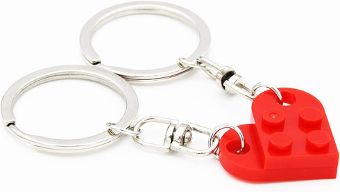 Friendship Gifts Best Friend Keychain Couples Keychain BFF Heart Key Ring Set Birthday Gifts for Kids Men Women 4 color...