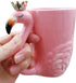 16 oz Cute Pink Coffee Mug Ceramic Flamingo Gift Unique Cups Mom Day Gift for Women Her Grandma Pretty Mug Funny Coffee Cup Funky Xmas Presents fo...