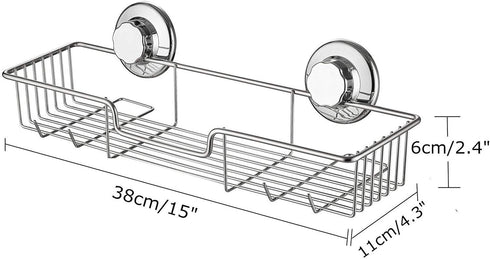 iPEGTOP 3in1 Suction Cup Shower Caddy Bath Wall Shelf + Soap Dish Holder for Large Shampoo Shower Gel Holder Bathroom Storage - Rustproof Stainles...
