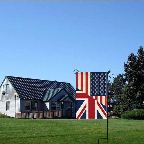 British USA Friendship Garden Flag,12x18 in Heavy Duty Great Britain UK America US Outdoor Banner for Patio Yard with Double Side...