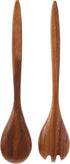 Lipper International Acacia Oblong Salad Servers, 12" Long, One Pair...