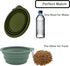 2 Pack Collapsible Dog Travel Bowls (21oz/600ml), 100% Food Grade Silicone Integrated Molding, No Plastic Rim, Portable Pet Feeding Watering Dishe...