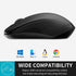 Rapoo 1680 Silent Wireless Mouse, 2.4GHz Cordless Mouse with USB Receiver, 1K DPI, 3 Buttons Computer Mouse with 12M Battery Life, Ambidextrous Co...