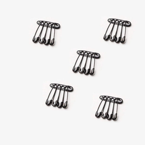 1,000Pcs Nickel-Plated Small Safety pins, 19mm Small Metal Sewing Clothing Accessories Decorative Fixed Safety pins (Black)...