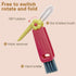 6 Pcs 3-in-1 Bottle Cleaning Brush Set, Multifunction Silicone Cup Lid Gap Cleaner, Home Kitchen Crevice Cleaning Tools, Multicolor...
