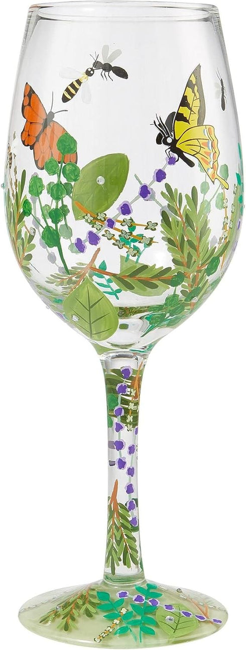 Enesco Designs by Lolita Organica Artisan Wine Glass, 15 Ounce, Multicolor,6007475...