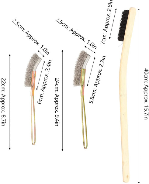 Pssopp 3Pcs Bird Cage Brush, Handle Long Brush Pet Cage Brush Accessories for Pet Bird Small Animal...