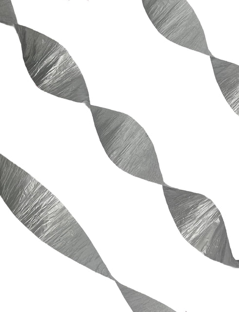 Metallic Silver Crepe Paper Streamers 2 Rolls Made in USA...