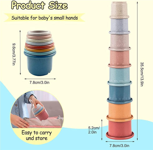 Baby Stacking Nesting Cups Toy, Montessori Toys for Toddlers 6+ Months...
