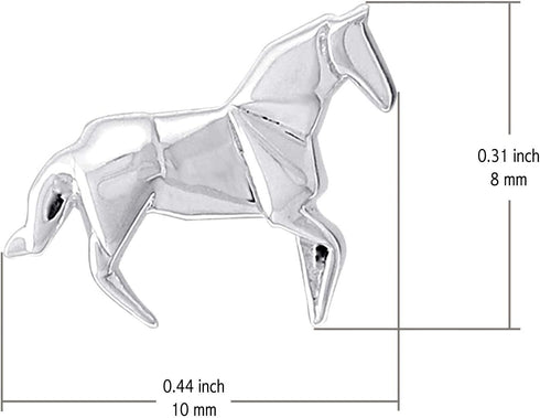 Boma Jewelry Sterling Silver Origami Horse Stud Earrings...