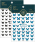 2 Sheets Butterfly Nail Art Stickers 3D Summer Nail Art Design Black Blue Butterfly Nail Designs 3D Butterfly Sticker Manicure Sliders Nail Art Su...
