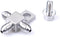 Stainless Steel AN3-3AN Male Brake Hose End Tee Block with screw 1/4-20 unf Titanium Color...