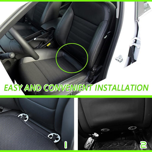 2PCS Summer Ventilated Car Seat Cover,Breathable Cooling Car Seat Cushion,Anti-Slip Car Seat Protector with Storage Pocket Fit for Car Truck SUV V...