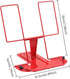 MSDADA Metal Book Stand for Desk, Adjustable Reading Rest Book Holder, Portable Cookbook Documents Holder, Sturdy Typing Stand for Recipes Textboo...
